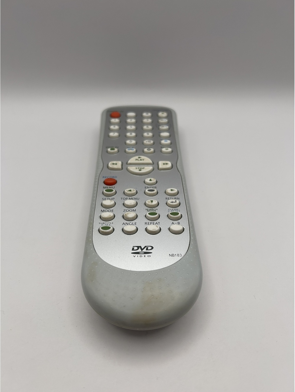 DVD Video Remote Control NB183 Silver Grey Used